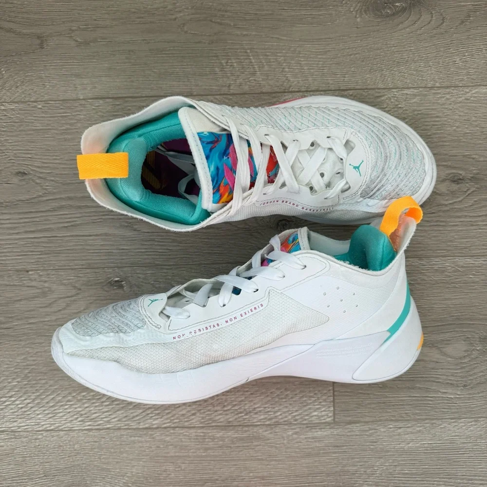 Jordan Luka 1 Imaginarium Basketball Shoes White Fire Pink Size 8.5